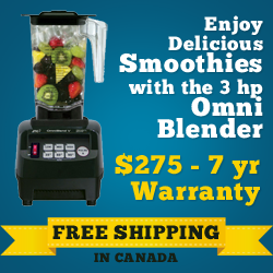 Enjoy Delicious Smoothies with the 3 hp Omni Blender $27 - 7yr Warranty - Free Shipping in Canada